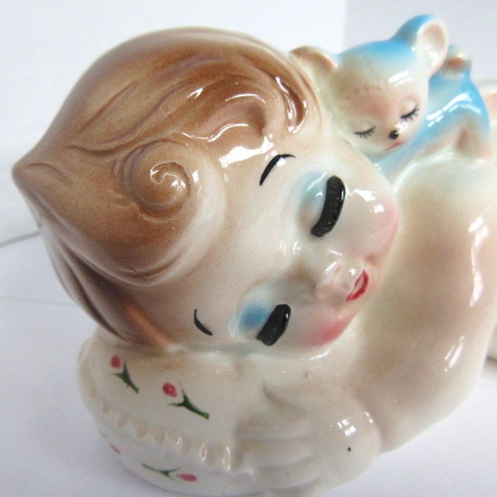 Vtg Ceramic Planter Ruben #679 Sleeping Baby - Picture 3 of 8